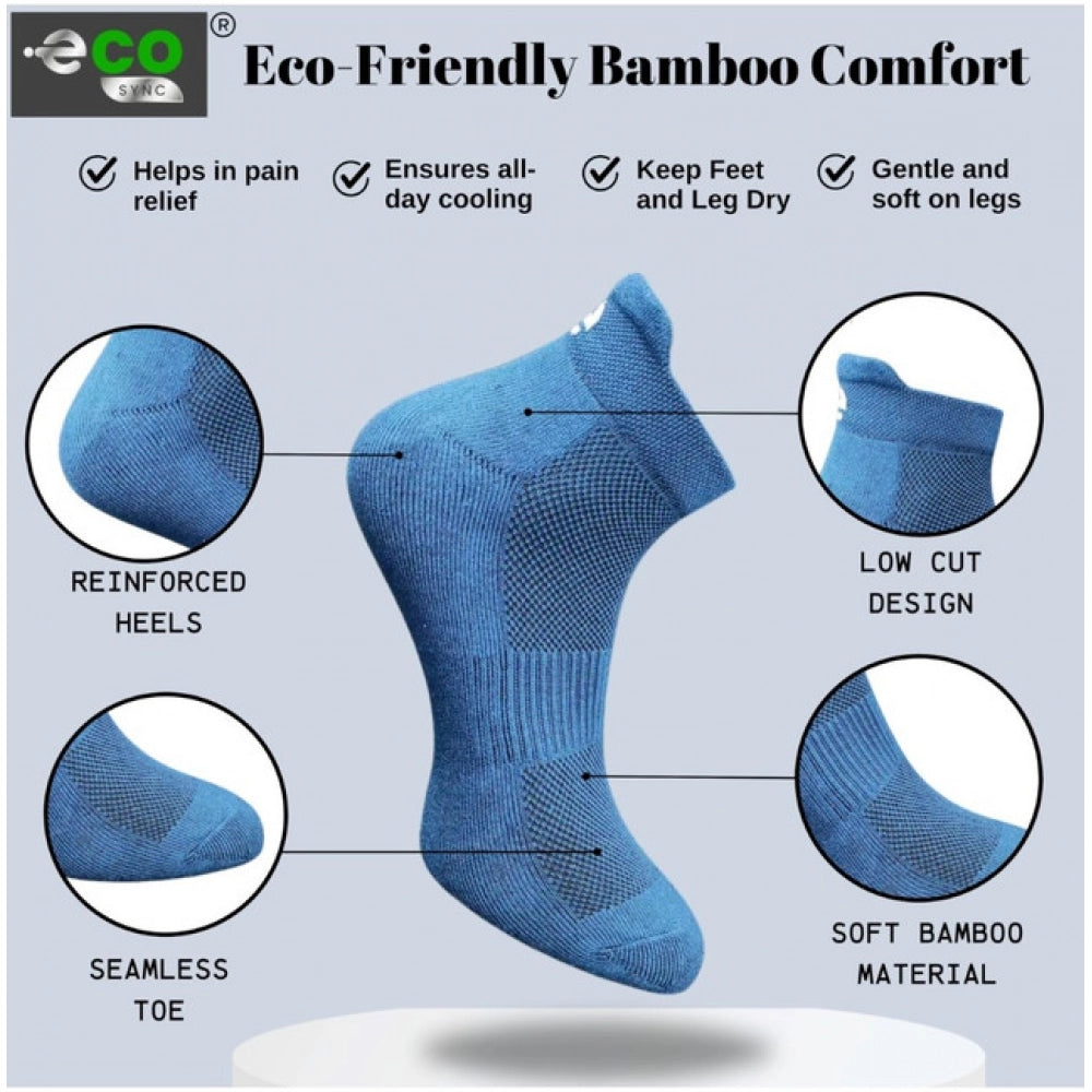 4_Pair Set Unisex Casual Cotton Printed Ankle Length Socks (Multicolor)