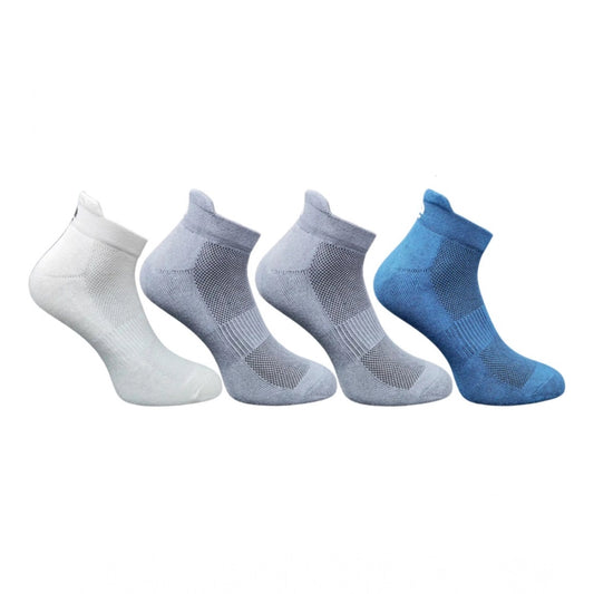 4_Pair Set Unisex Casual Cotton Printed Ankle Length Socks (Multicolor)