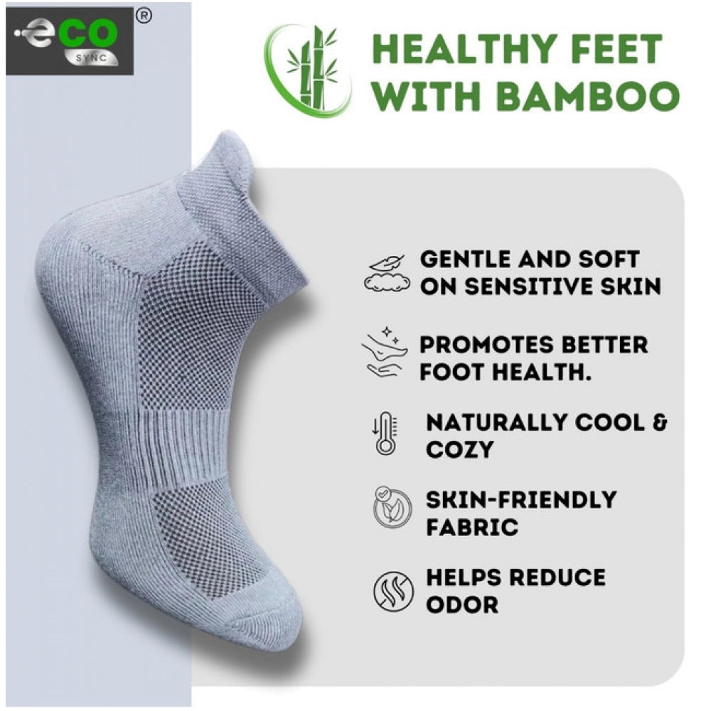 4_Pair Set Unisex Casual Cotton Printed Ankle Length Socks (Multicolor)