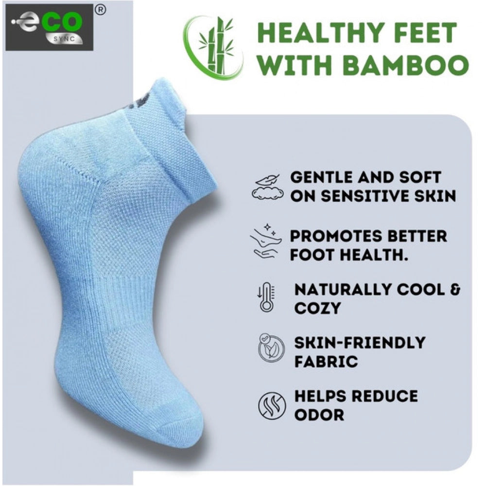 4_Pair Set Unisex Casual Cotton Printed Ankle Length Socks (Multicolor)