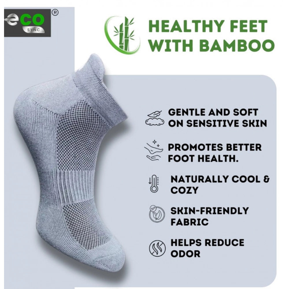 4_Pair Set Unisex Casual Cotton Printed Ankle Length Socks (Multicolor)