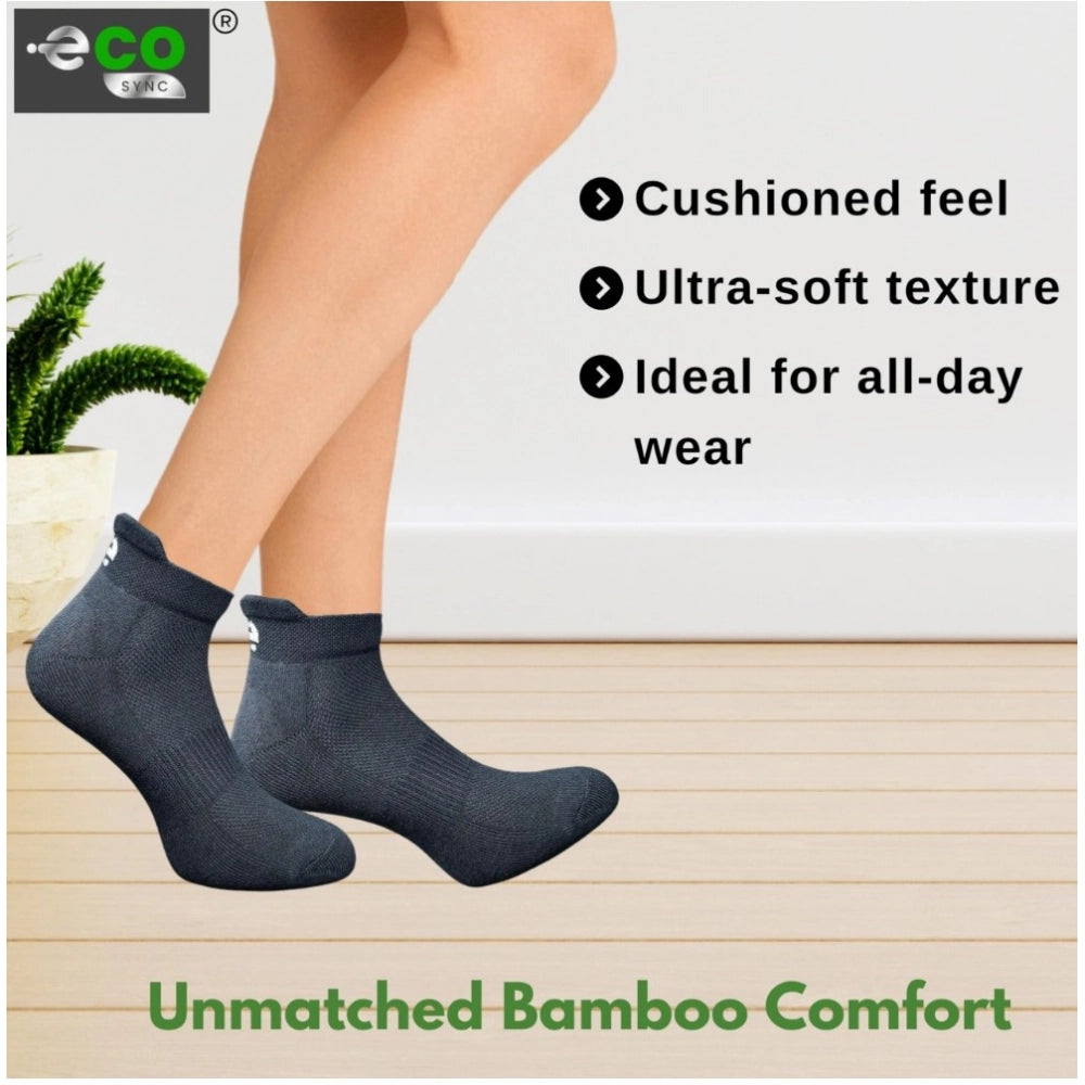 4_Pair Set Unisex Casual Cotton Printed Ankle Length Socks (Multicolor)