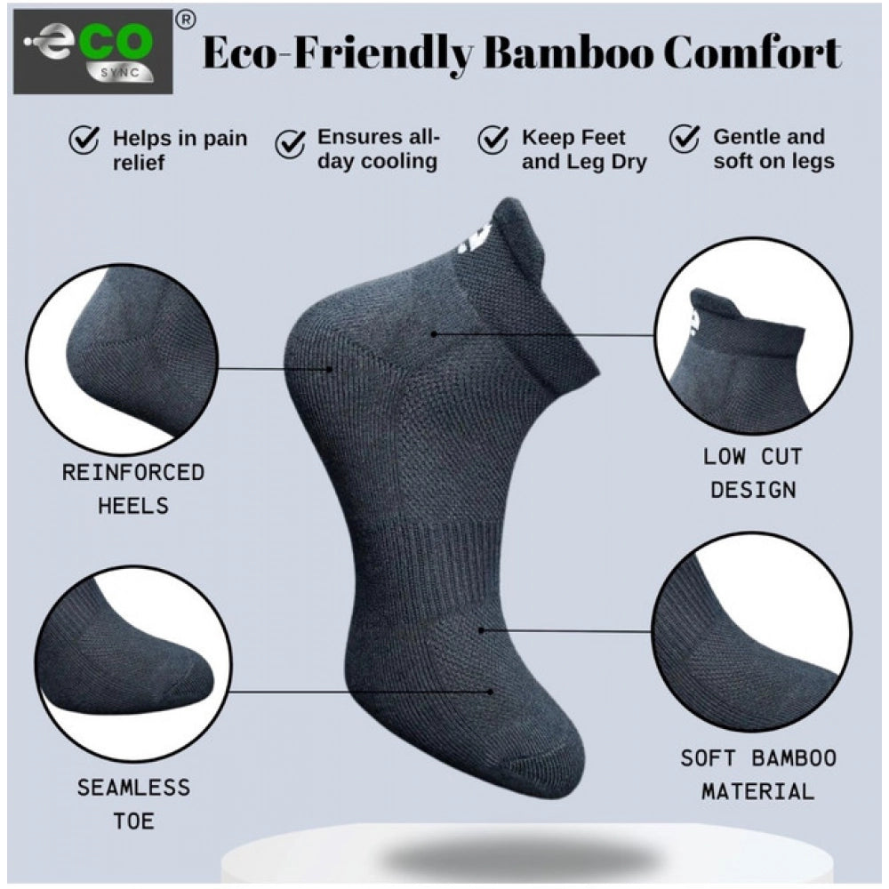 4_Pair Set Unisex Casual Cotton Printed Ankle Length Socks (Multicolor)