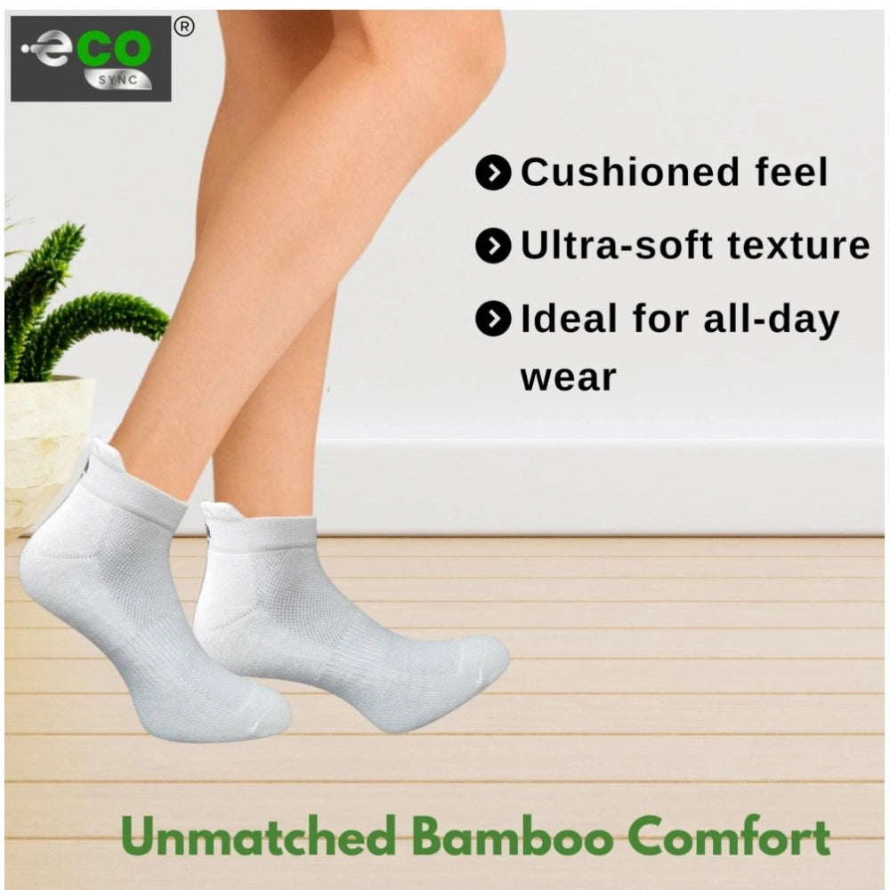 4_Pair Set Unisex Casual Cotton Printed Ankle Length Socks (Multicolor)