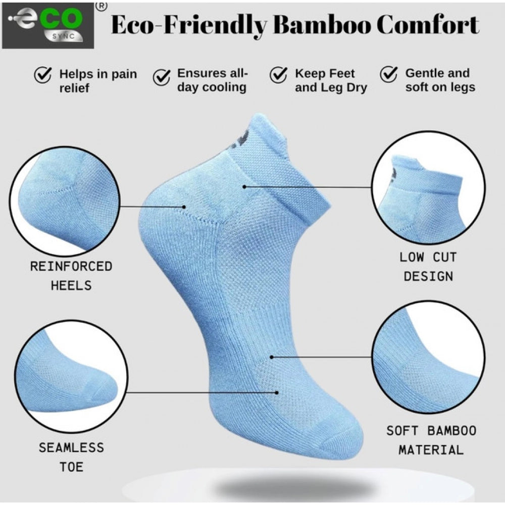 4_Pair Set Unisex Casual Cotton Printed Ankle Length Socks (Multicolor)