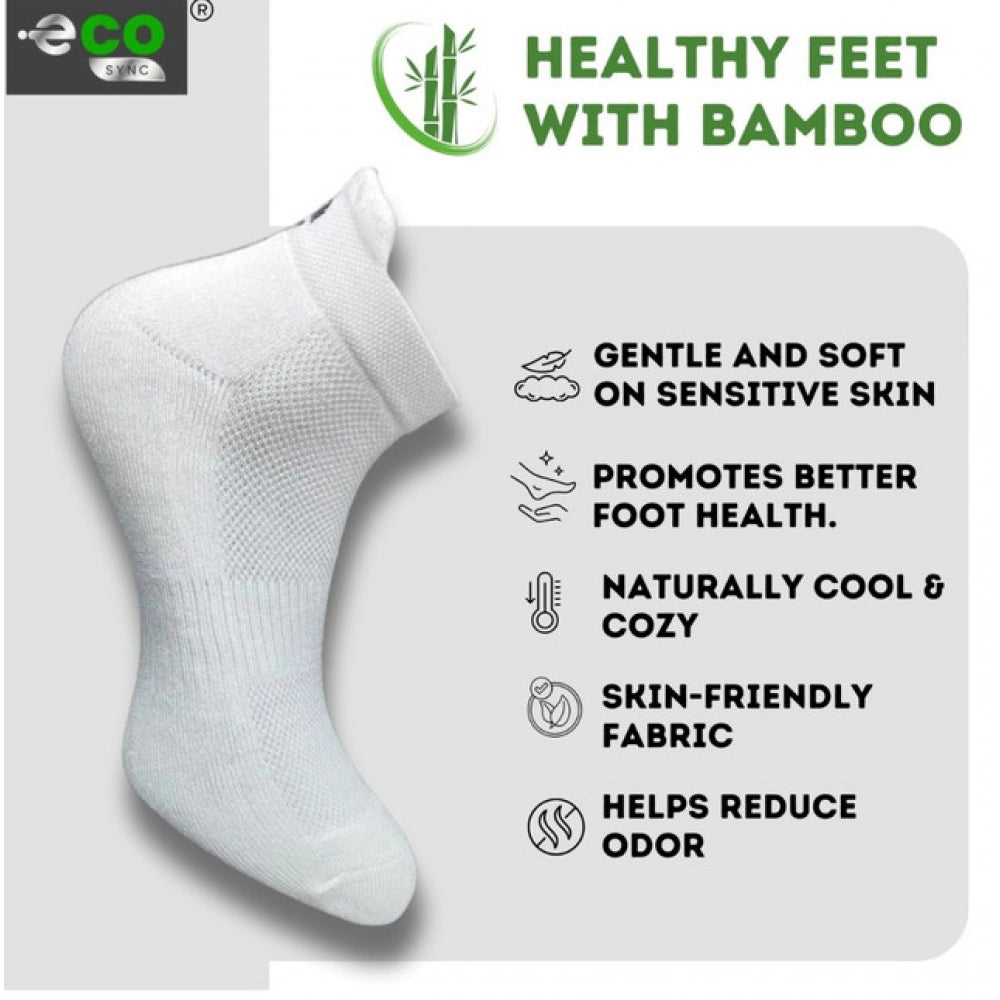 4_Pair Set Unisex Casual Cotton Printed Ankle Length Socks (Multicolor)