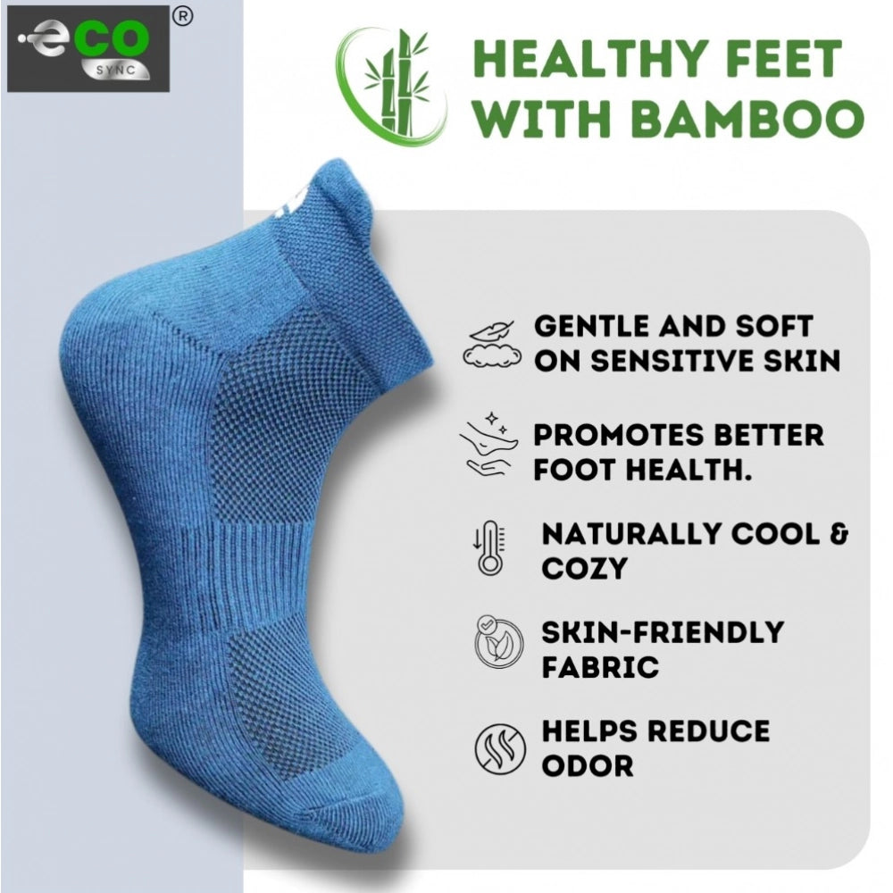 4_Pair Set Unisex Casual Cotton Printed Ankle Length Socks (Multicolor)