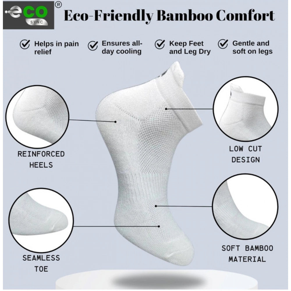 4_Pair Set Unisex Casual Cotton Printed Ankle Length Socks (Multicolor)