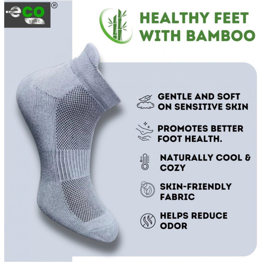 4_Pair Set Unisex Casual Cotton Printed Ankle Length Socks (Multicolor)