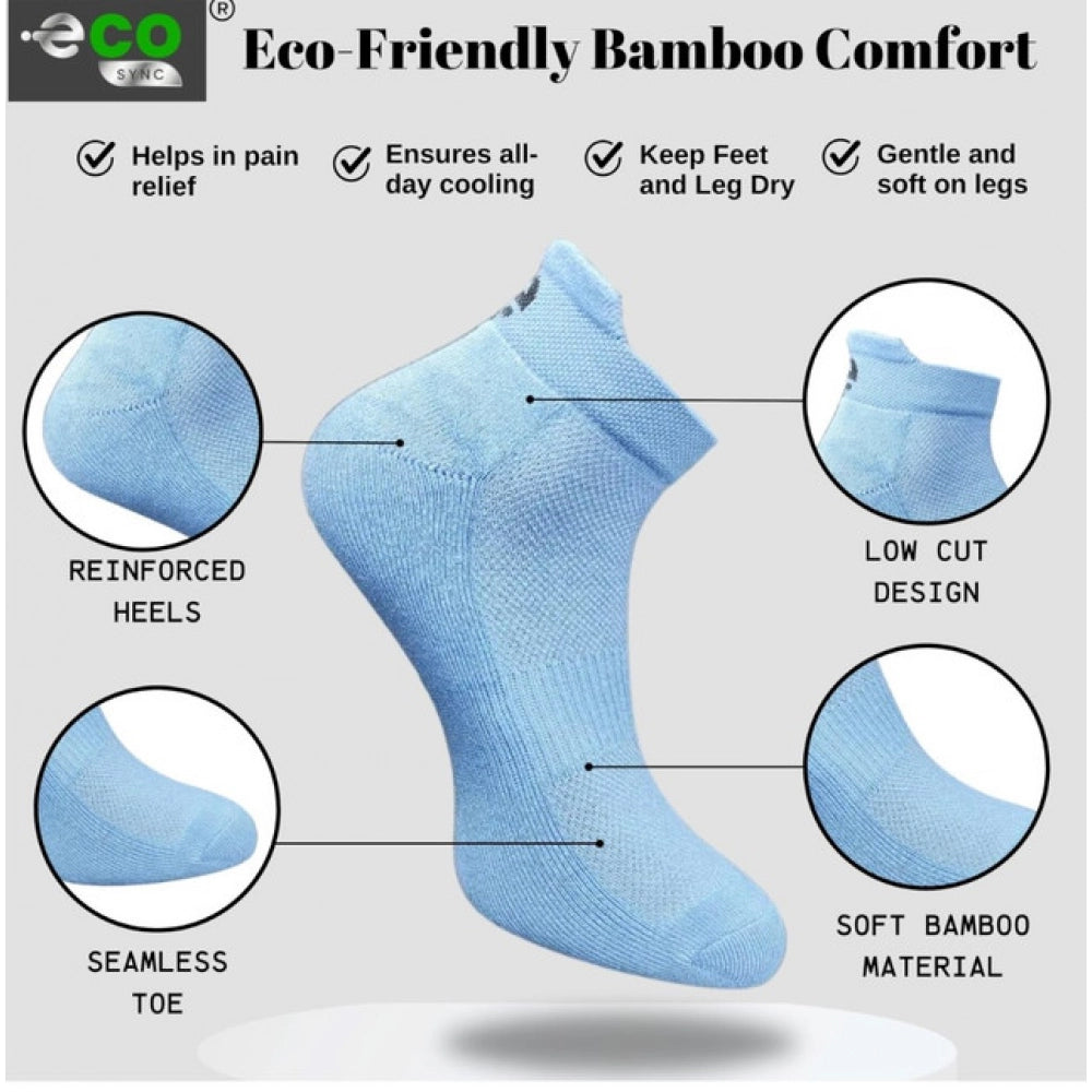 4_Pair Set Unisex Casual Cotton Printed Ankle Length Socks (Multicolor)