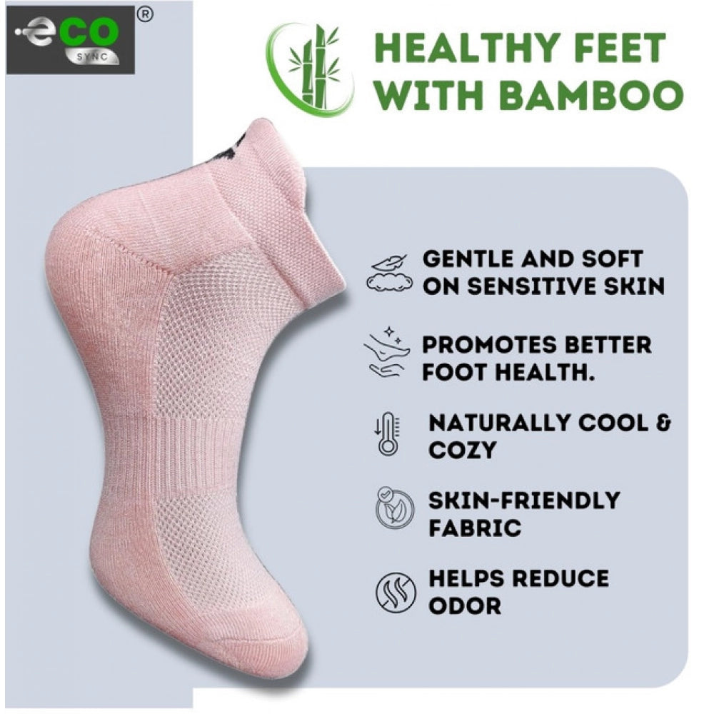 4_Pair Set Unisex Casual Cotton Printed Ankle Length Socks (Multicolor)