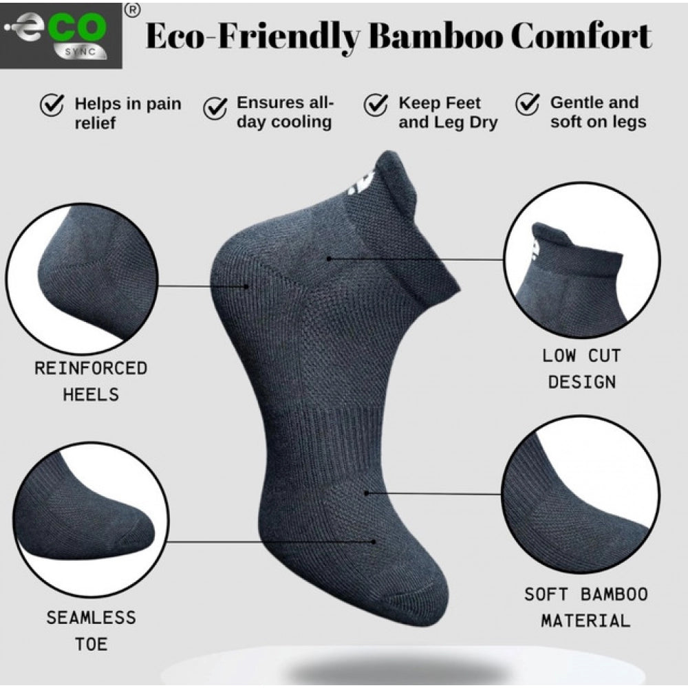 4_Pair Set Unisex Casual Cotton Printed Ankle Length Socks (Multicolor)