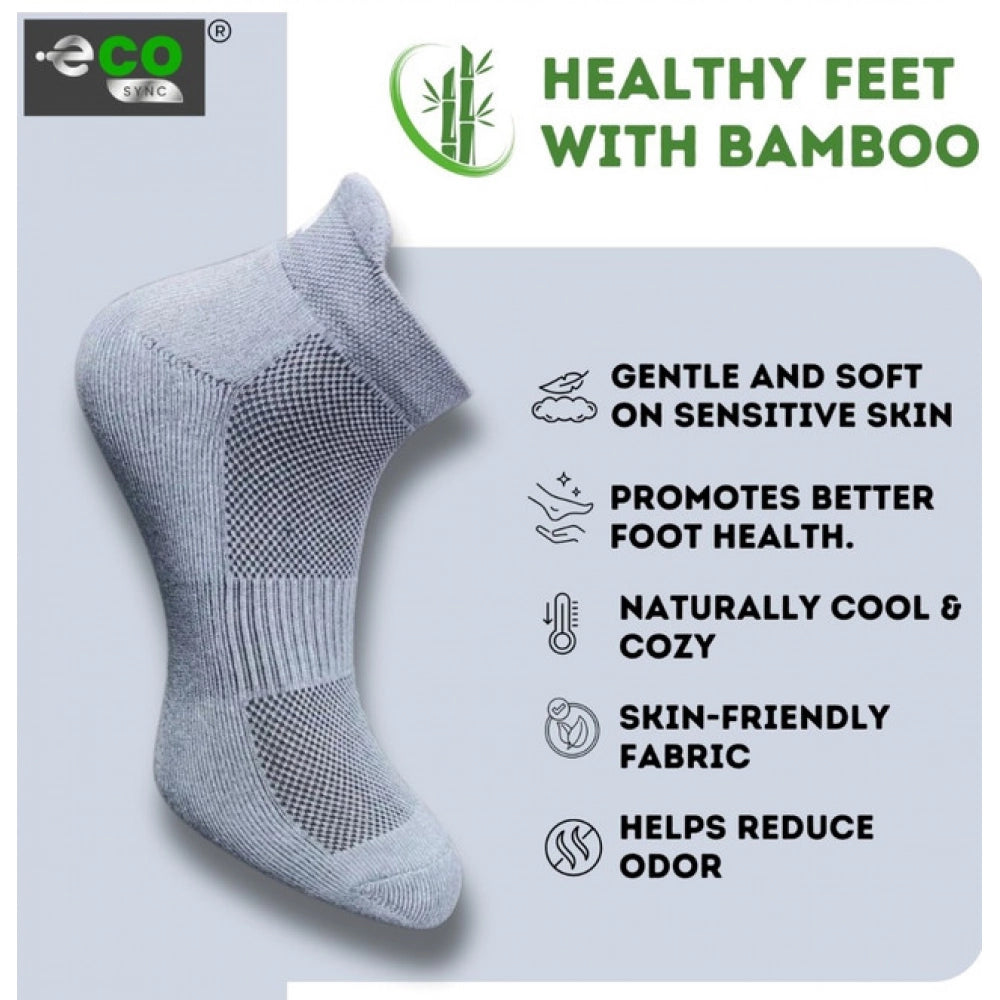 4_Pair Set Unisex Casual Cotton Printed Ankle Length Socks (Multicolor)