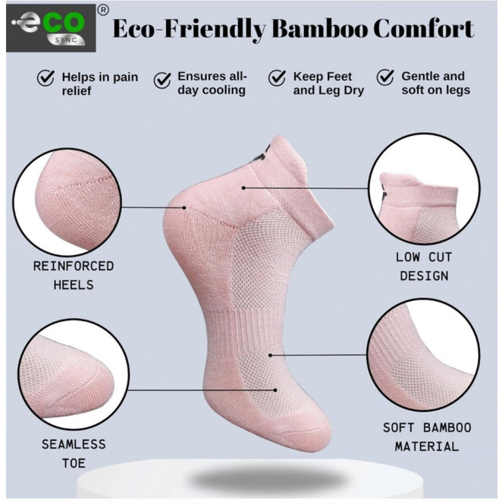 4_Pair Set Unisex Casual Cotton Printed Ankle Length Socks (Multicolor)