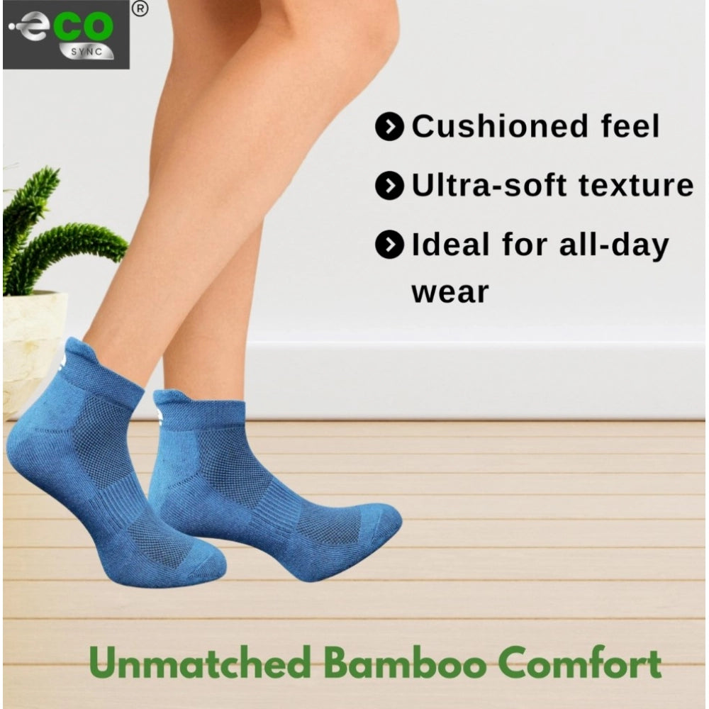 4_Pair Set Unisex Casual Cotton Printed Ankle Length Socks (Multicolor)