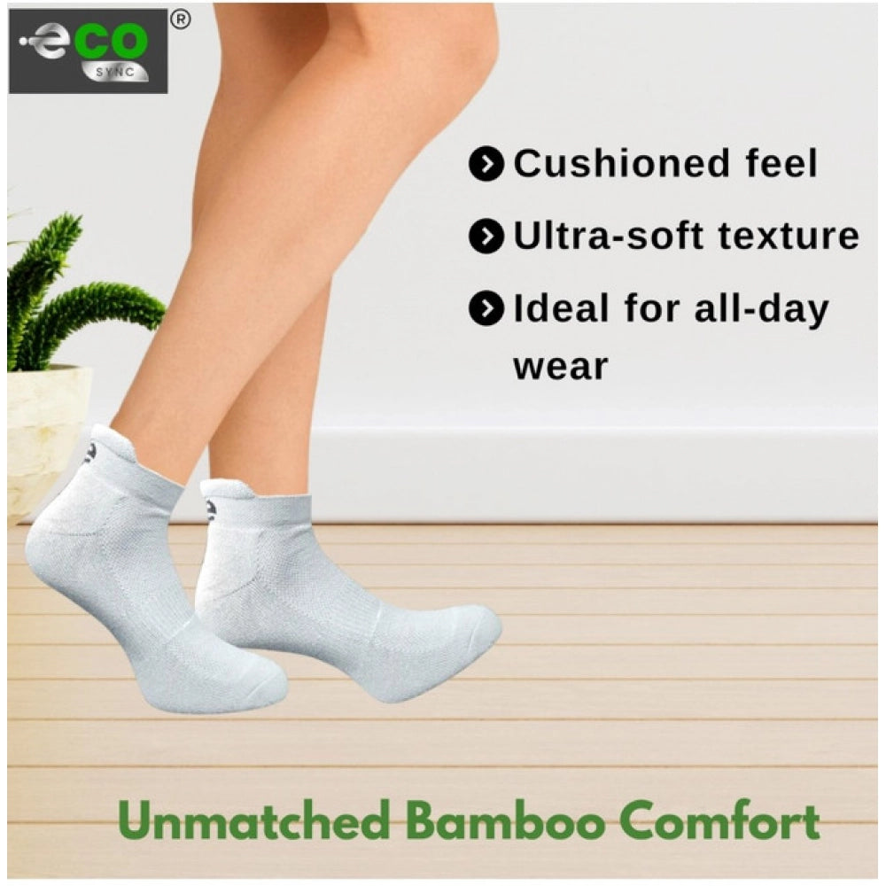 4_Pair Set Unisex Casual Cotton Printed Ankle Length Socks (Multicolor)