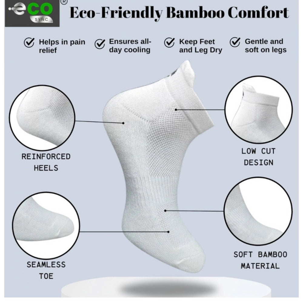 4_Pair Set Unisex Casual Cotton Printed Ankle Length Socks (Multicolor)