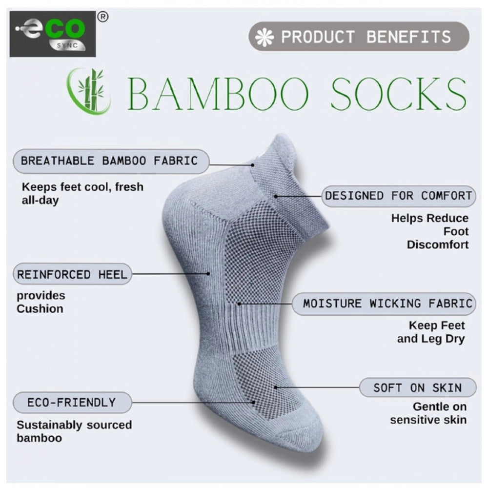 4_Pair Set Unisex Casual Cotton Printed Ankle Length Socks (Multicolor)