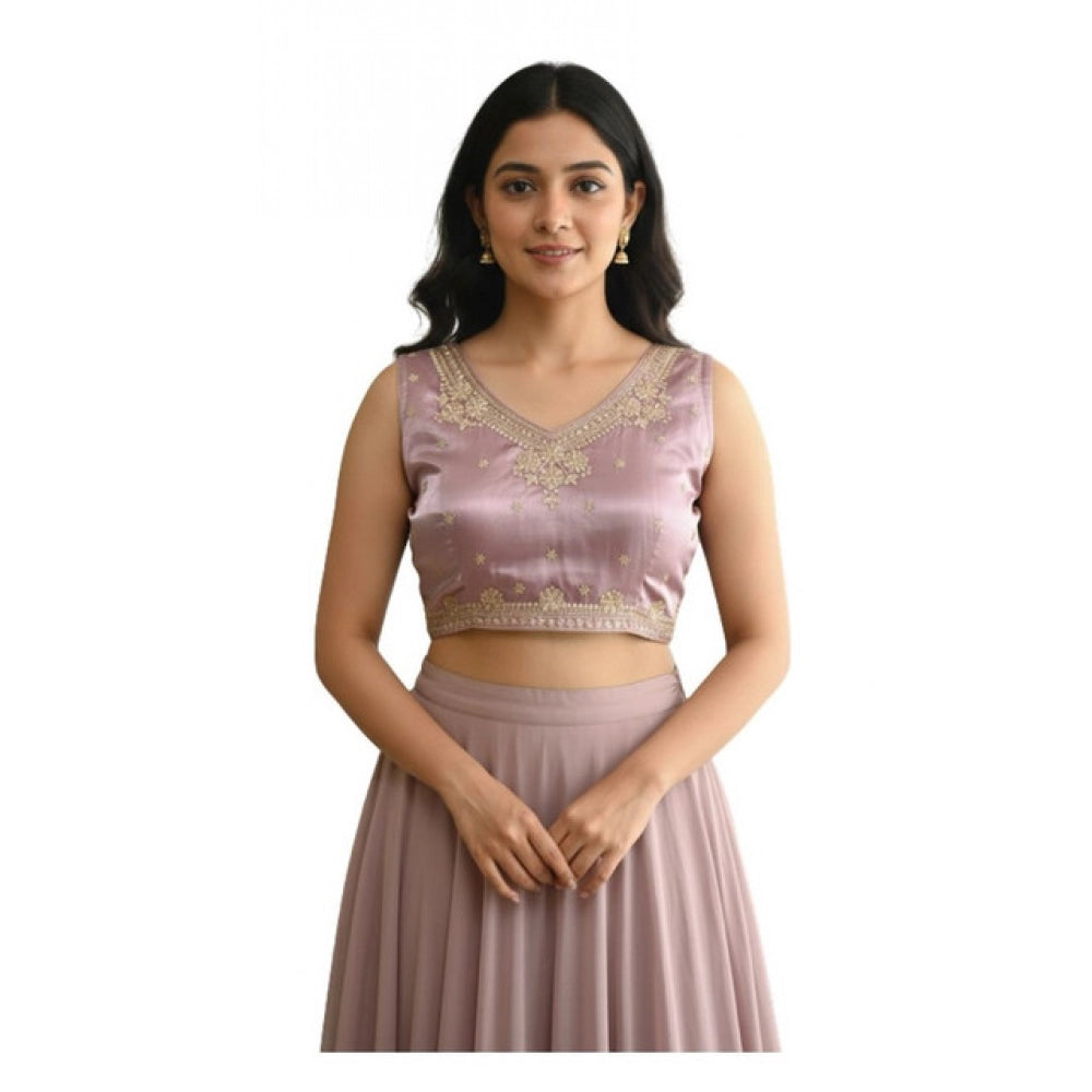 Women's Zimmi Choo Embroidered V-Neck Padded Blouse (Lavender 38 Ready (Self Alterable 36–40)