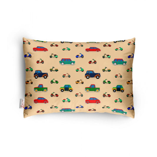 Soft Plush Printed Baby Infant Pillow for Kids Age 1 To 5 Years (Beige)