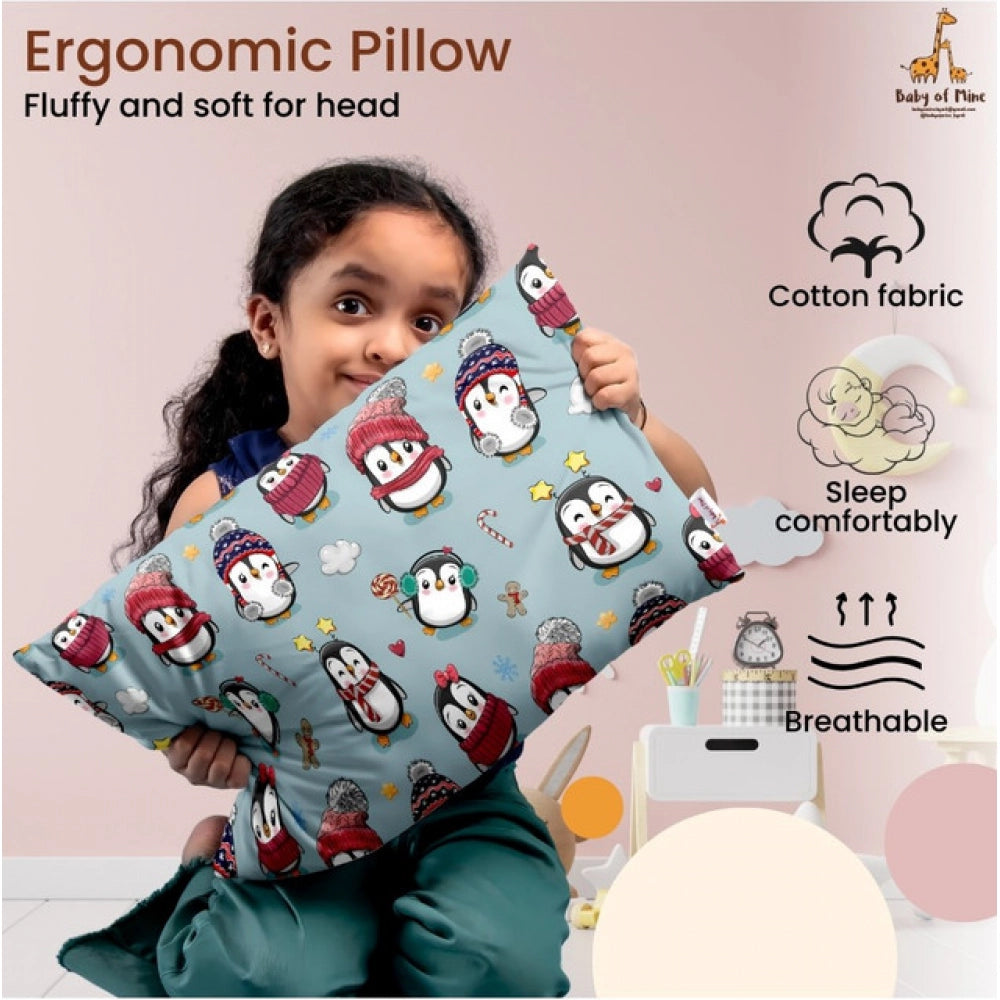 Soft Plush Printed Baby Infant Pillow for Kids Age 1 To 5 Years (Grey)