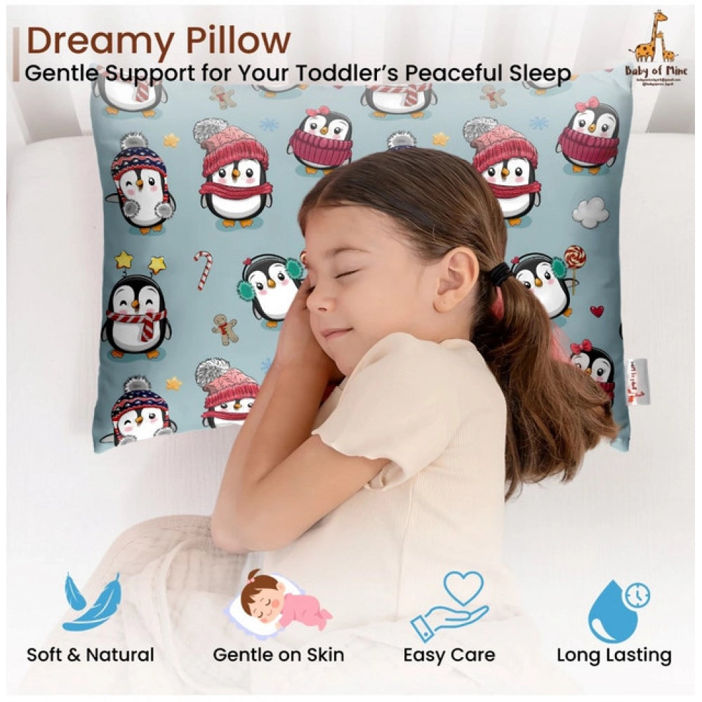 Soft Plush Printed Baby Infant Pillow for Kids Age 1 To 5 Years (Grey)