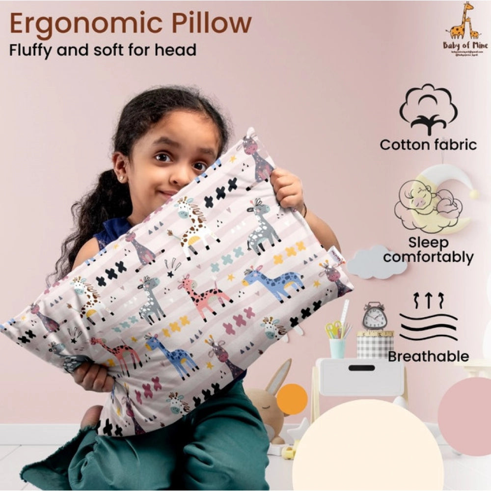 Soft Plush Printed Baby Infant Pillow for Kids Age 1 To 5 Years (Multicolor)