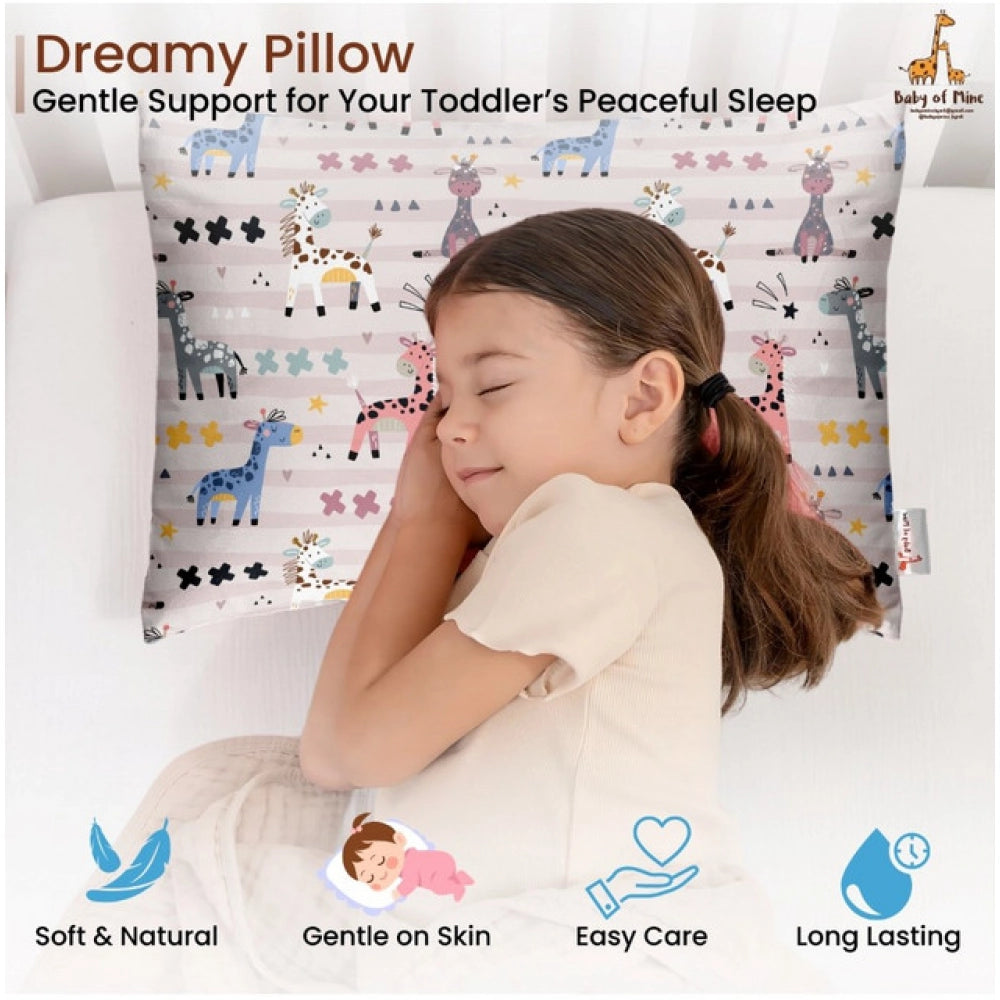 Soft Plush Printed Baby Infant Pillow for Kids Age 1 To 5 Years (Multicolor)
