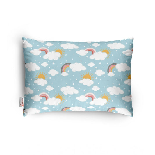 Soft Plush Printed Baby Infant Pillow for Kids Age 1 To 5 Years (Sky Blue)