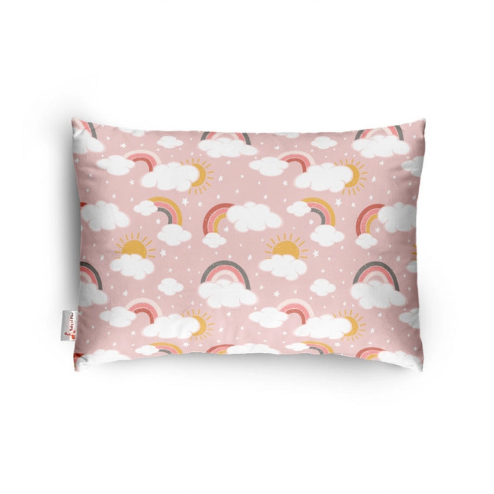 Soft Plush Printed Baby Infant Pillow for Kids Age 1 To 5 Years (Pink)