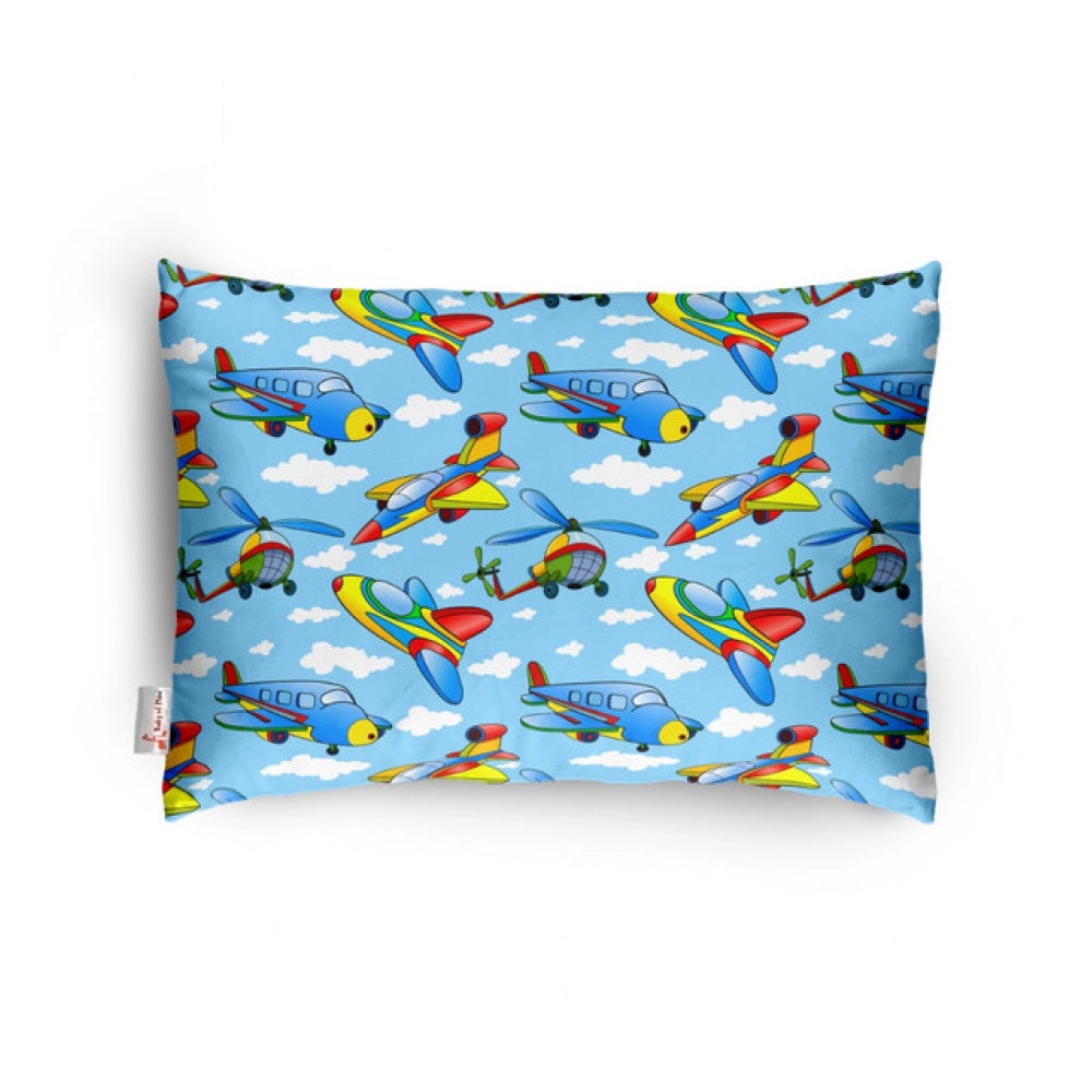 Soft Plush Printed Baby Infant Pillow for Kids Age 1 To 5 Years (Blue)